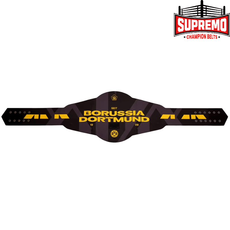 Durable polyurethane strap on the Borussia Dortmund championship belt