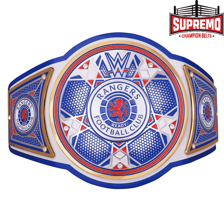 WWE x Rangers FC Legacy Championship Replica Belt front view