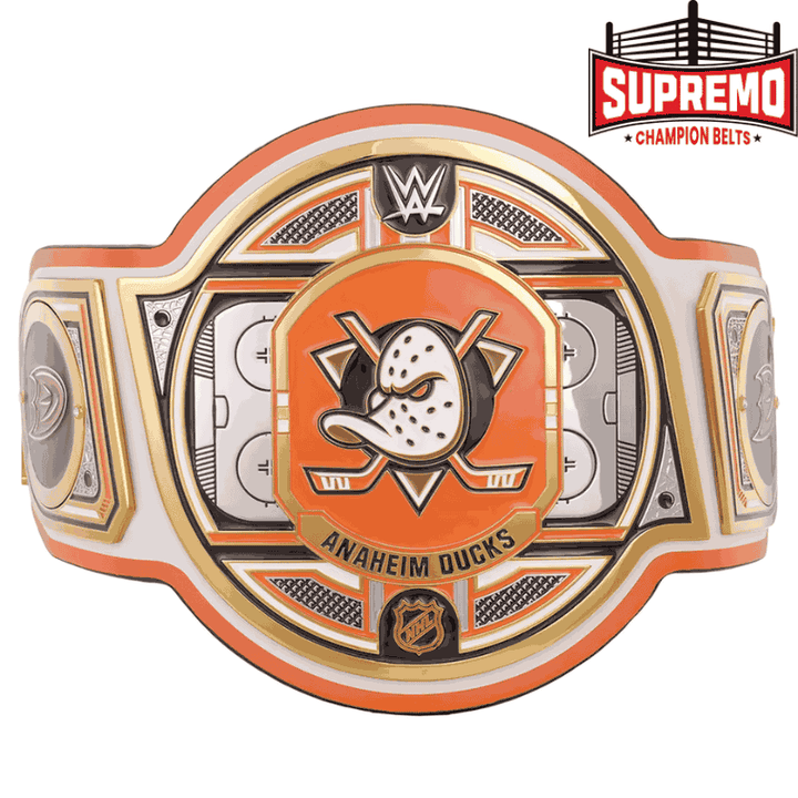 Anaheim Ducks WWE Legacy Title Belt replica, front view