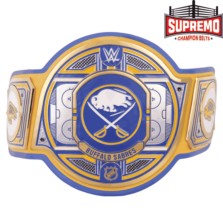 Buffalo Sabres WWE Legacy Title Belt replica, front view