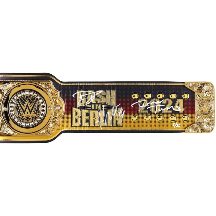Angelo Dawkins & Montez Ford Street Profits WWE Autographed WWE Tag Team Championship Replica Title Belt Championship Belts Online