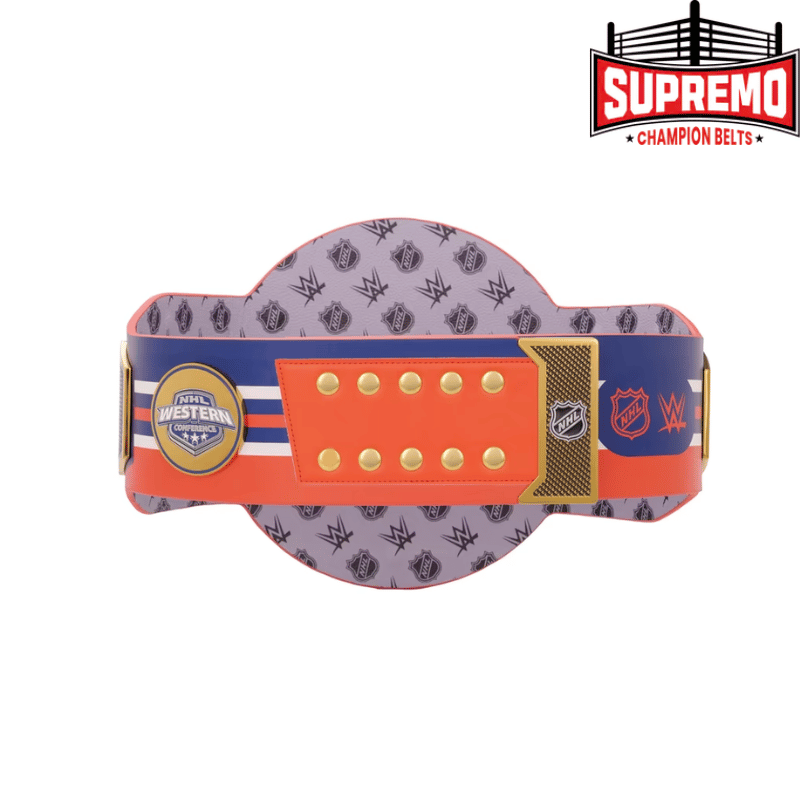 Polyurethane strap on Edmonton Oilers championship belt replica