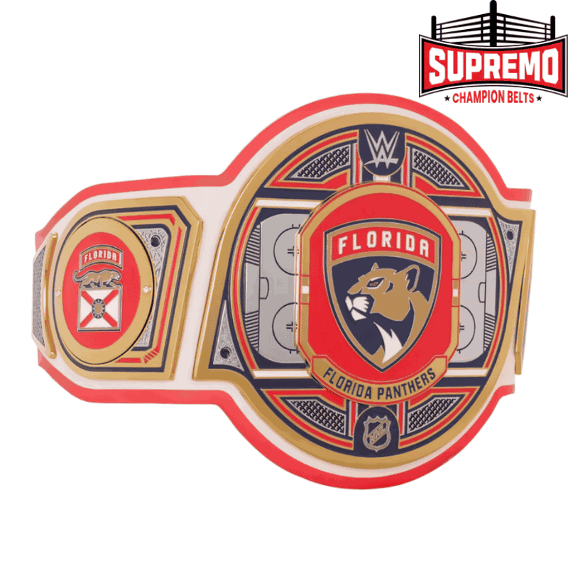 Florida Panthers championship belt side plate detail
