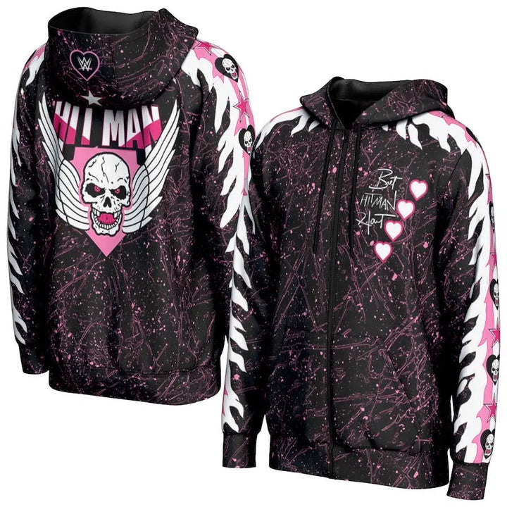 Men's Prosphere Black Bret Hart Hoodie Championship Belts Online