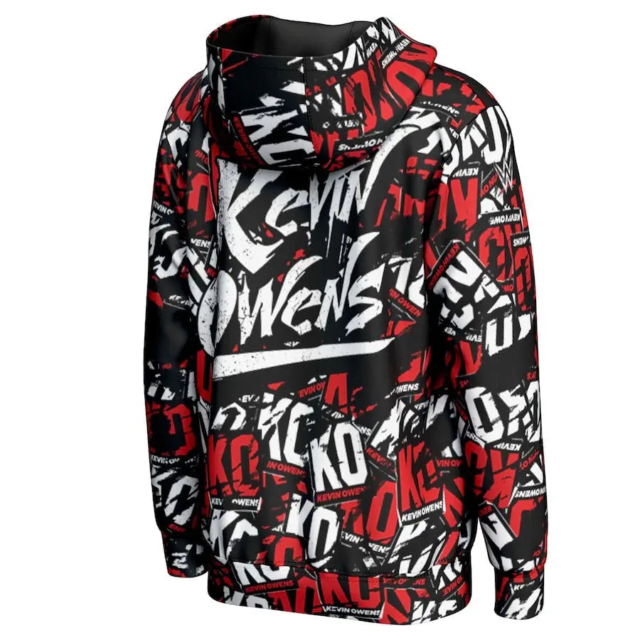 Men's Prosphere Black Kevin Owens Hoodie Championship Belts Online