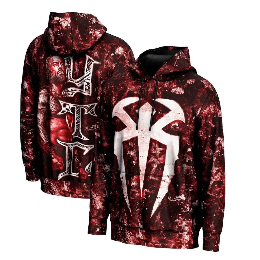 Men's Prosphere Black Roman Reigns Hoodie Championship Belts Online