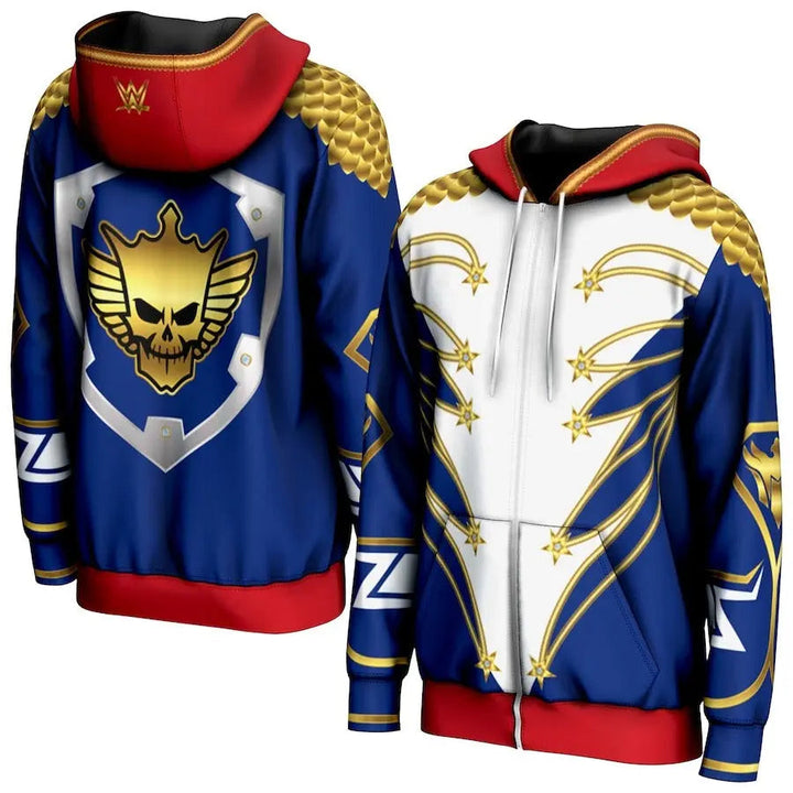 Men's Prosphere Blue Cody Rhodes Hoodie Championship Belts Online