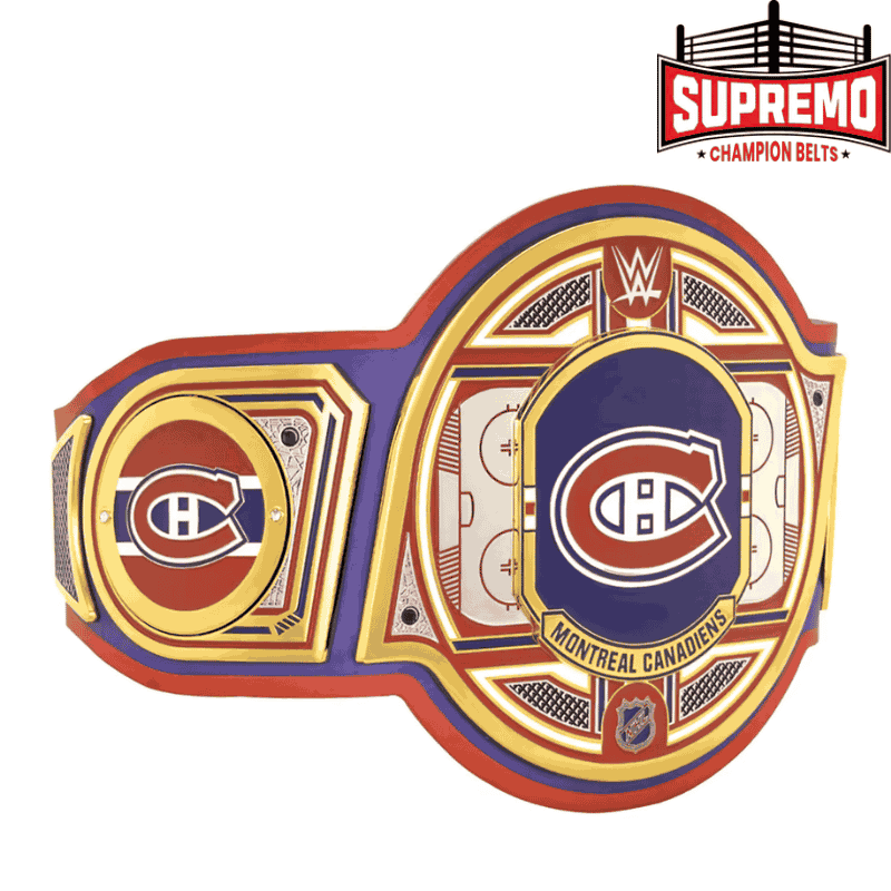 Side plates on the Habs championship belt replica