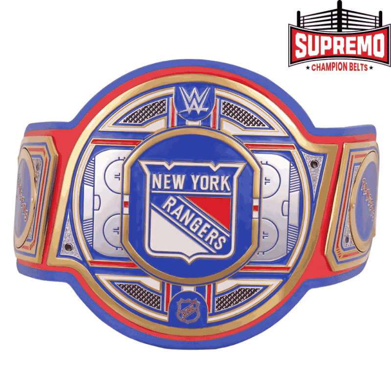 New York Rangers WWE Legacy Title Belt replica full front view