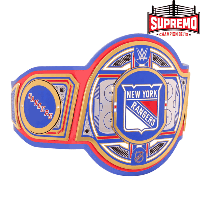 NHL Rangers championship belt side plate detail