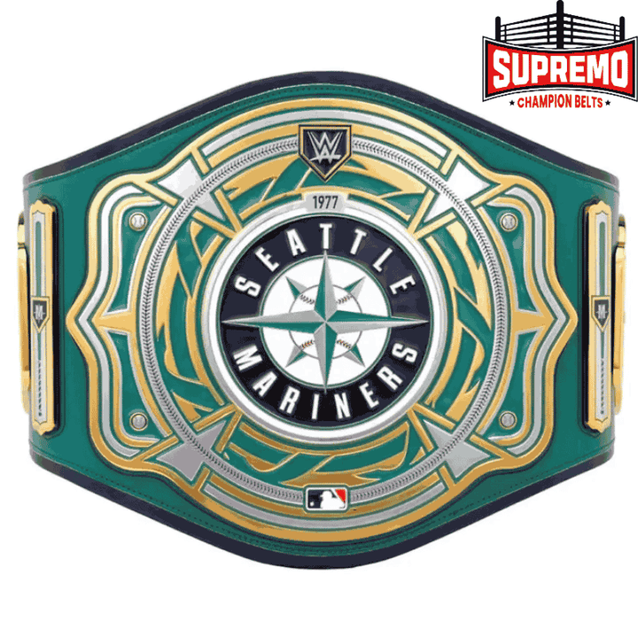 Seattle Mariners WWE Legacy Title Belt replica – front view