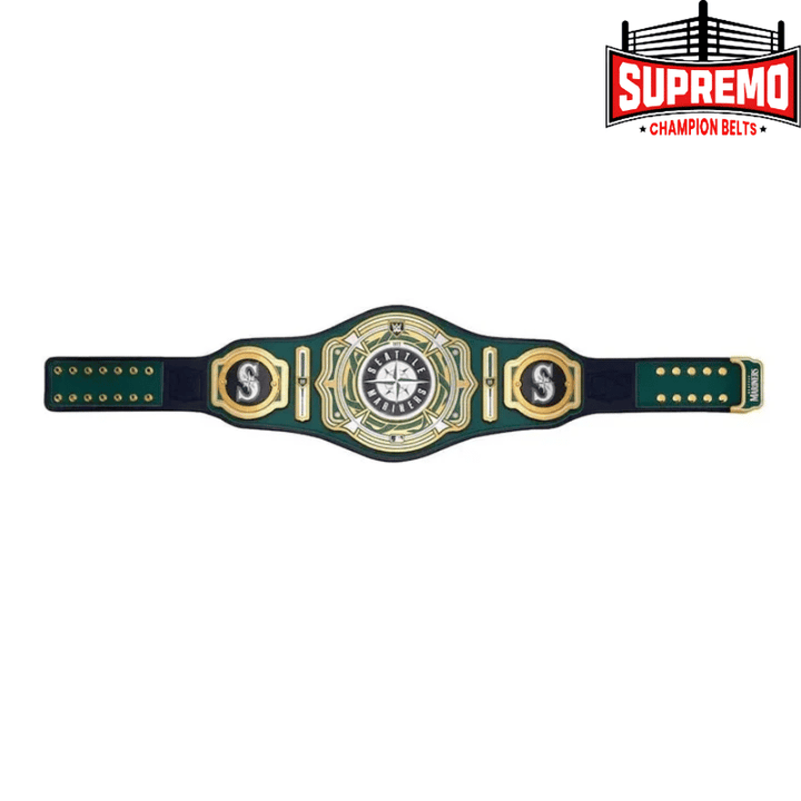 Seattle Mariners MLB title belt with carrying bag