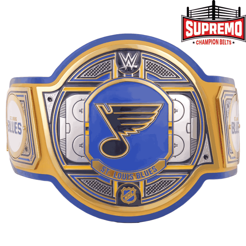 St. Louis Blues WWE Legacy Title Belt replica, front view