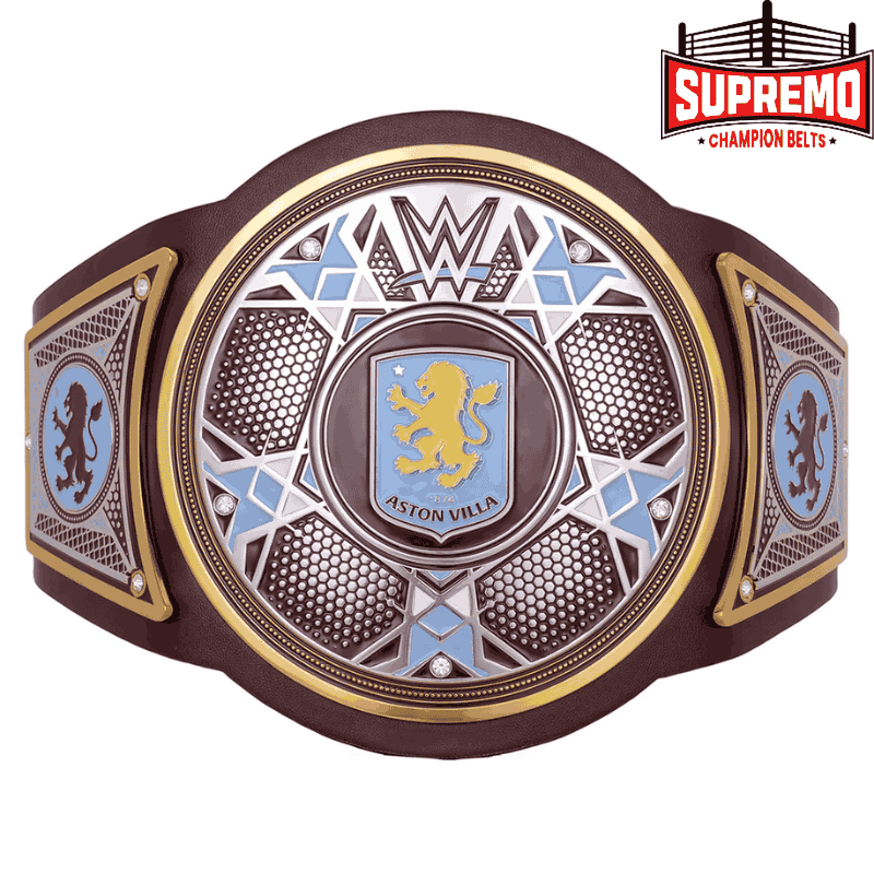 WWE x Aston Villa Legacy Championship Replica Title Belt full front view