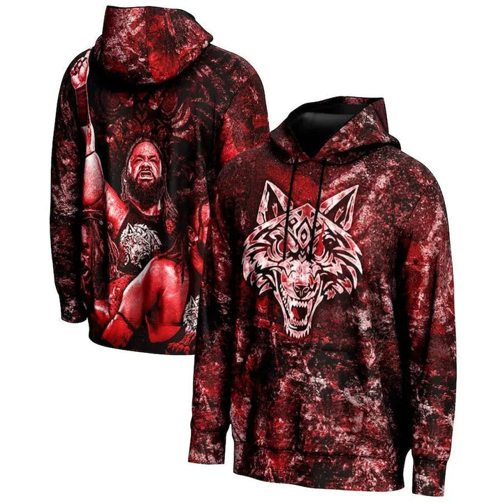 Youth Prosphere Red Jacob Fatu Graphic Hoodie Championship Belts Online